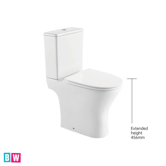 Azzuro Open Back Comfort Height Toilet - Close Coupled