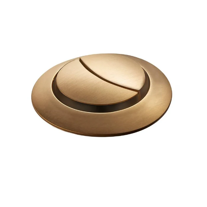 Black & Brushed Brass Toilet Push Button & Valve