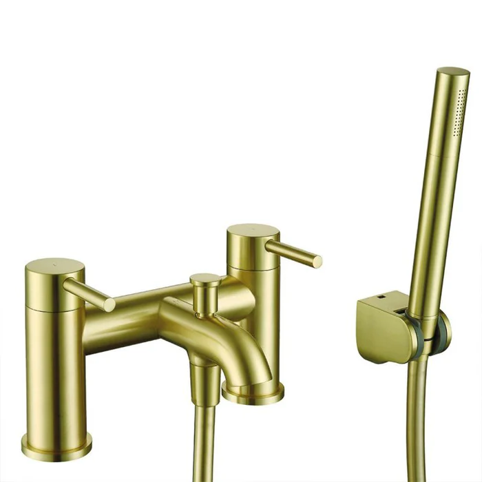 Piza Bath Shower Mixer Tap Brushed Brass
