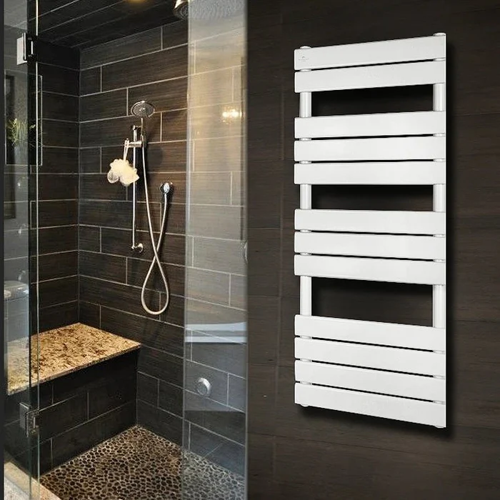 Palma White Flat Towel Rail