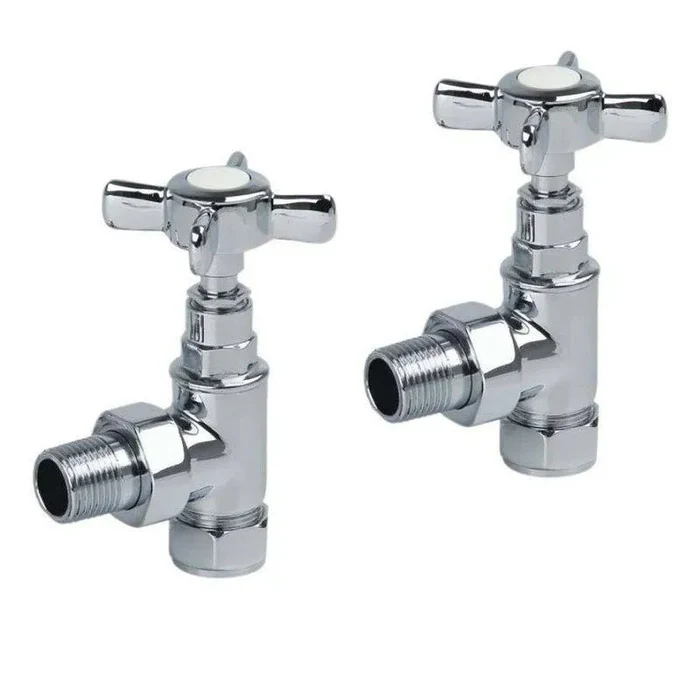 Traditional Cross Head Radiator Valves Angled