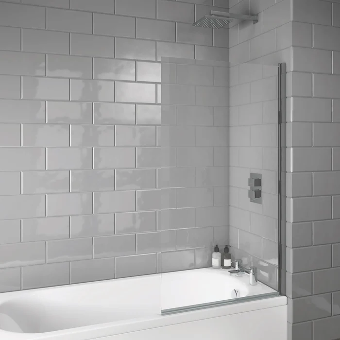 Square Bath Screen Chrome