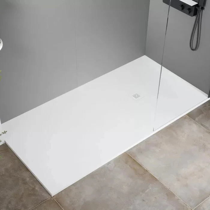 1100 x 800mm White Slate Shower Tray