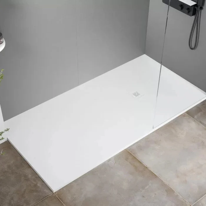 1000 x 800mm White Slate Shower Tray