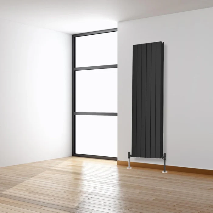Cordoba Aluminium Vertical Radiator Matt Black 1800x565mm