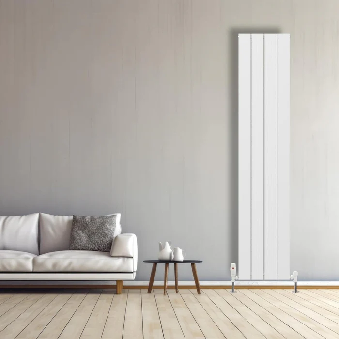 Cordoba Aluminium Vertical Radiator White Double 1800x375mm