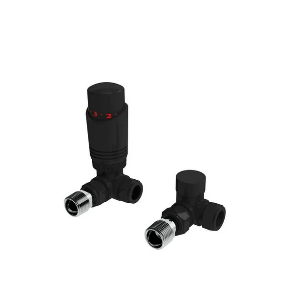 Black Corner Thermostatic Valves