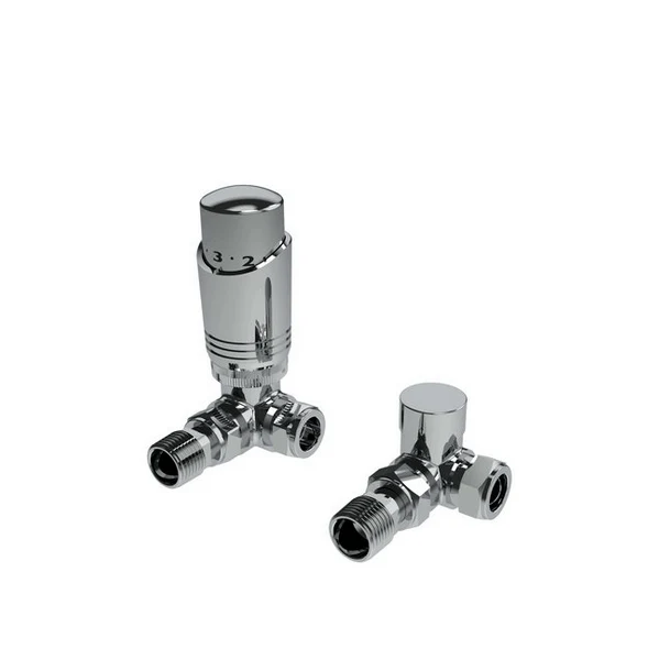 Chrome Corner Thermostatic Radiator Valves