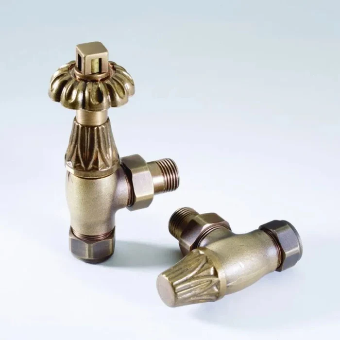 Traditional Corner Brass Angled Thermostatic Valves