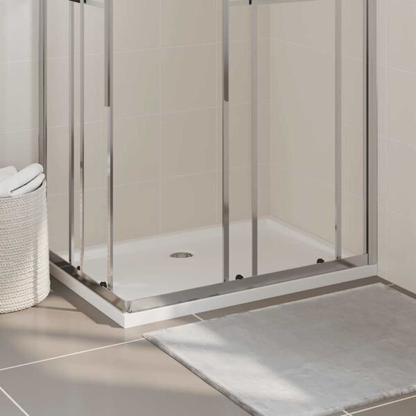 vidaXL Rectangular ABS Shower Base Tray White 70x100 cm