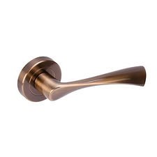 Zena Lever on Rose Antique Bronze Handle