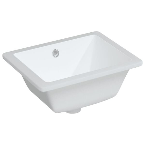 vidaXL Bathroom Sink White 39x30x18.5 cm Rectangular Ceramic