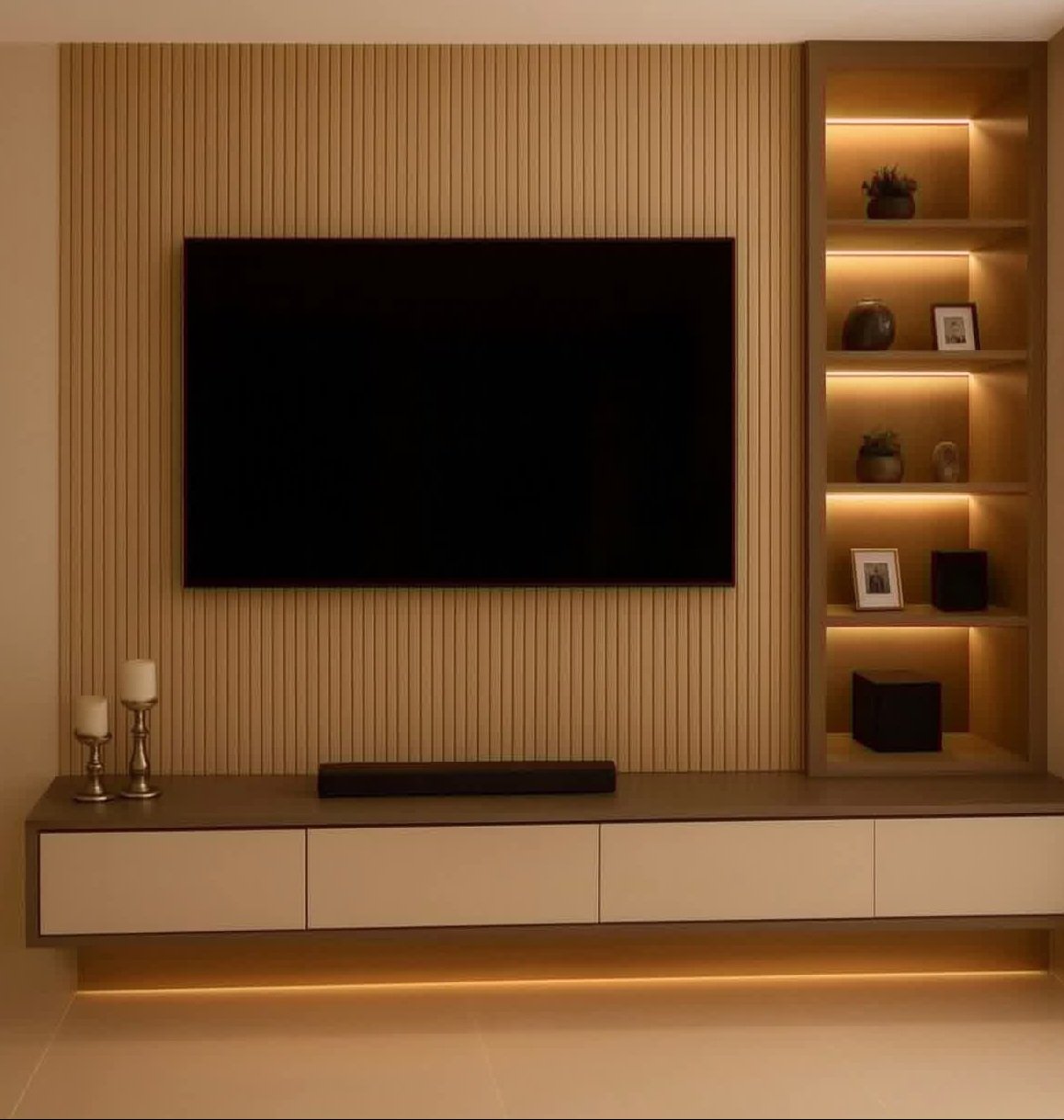 Floating Glow TV Unit